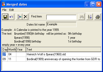 Merged dates setting