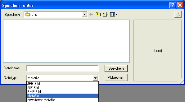 Speichern Dialog